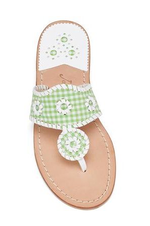 Gingham Jacks in Green and White
