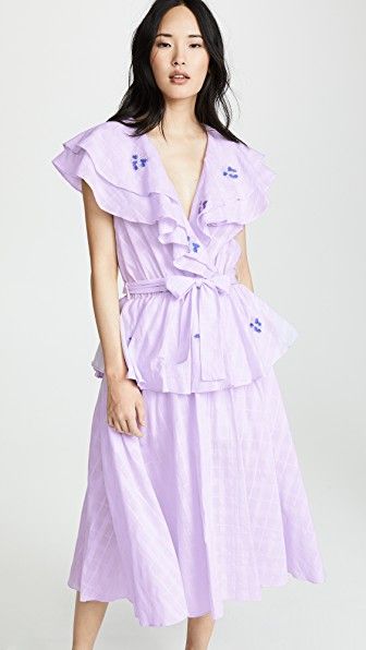 Pi Fürlunche 紫色印花洋裝