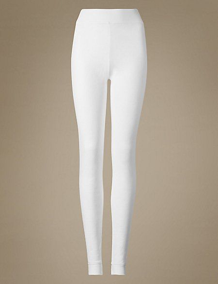Buy Marks & Spencer Women White Self Design Thermal Leggings - Thermal  Bottoms for Women 12998970