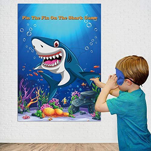 Buy Pin the Fin on the Shark / Shark Party Game DIY Party Game