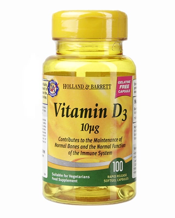 Vegetarian Vitamin D3 100 Capsules 400 I.U