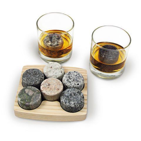 Set of Six Large Whiskey Stones