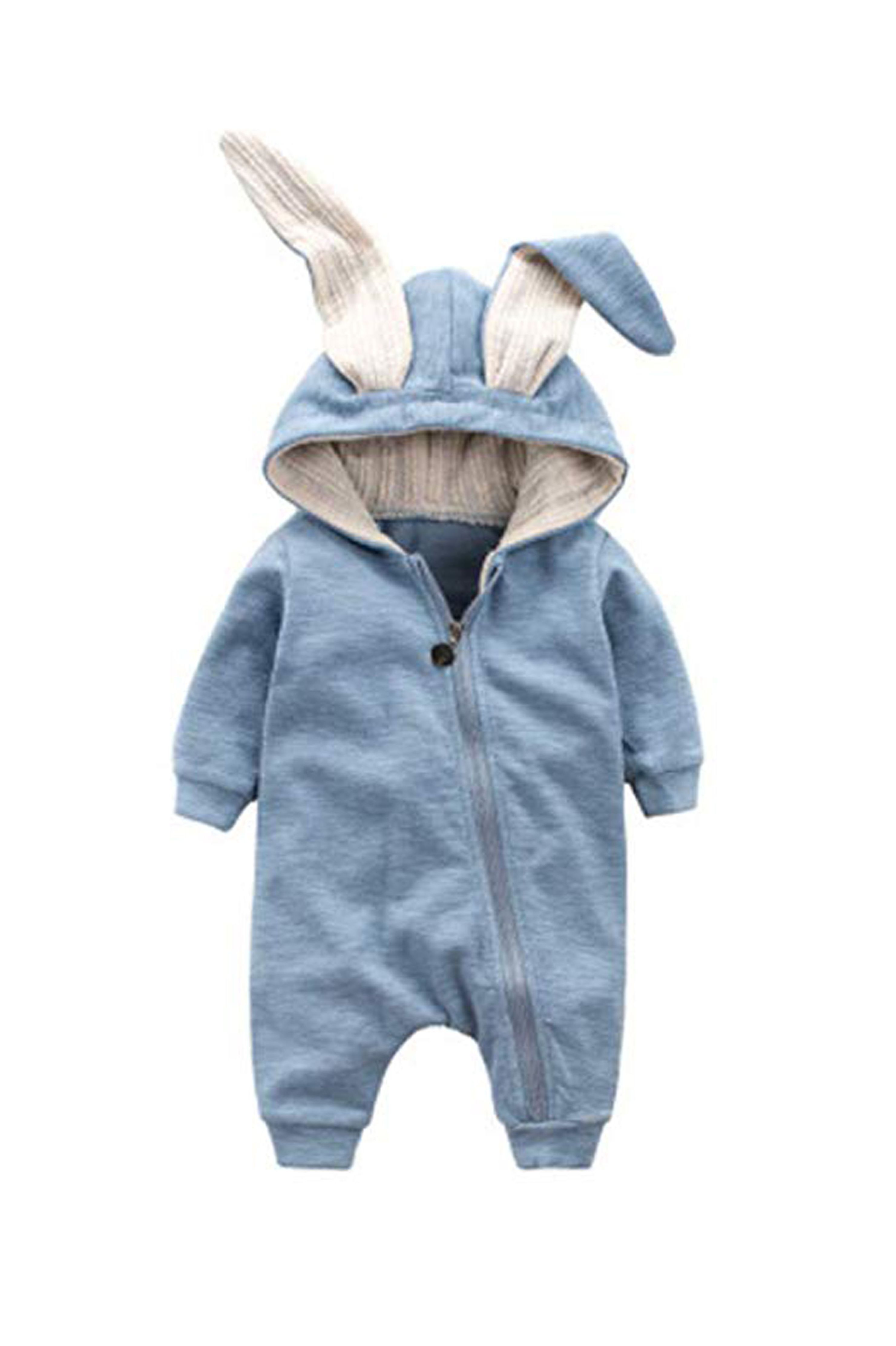 Gray,92 Mifelio 2020 Infant Baby Boys Girls Easter Day Rabbit Romper Jumpsuit+Letter Hat Outfits