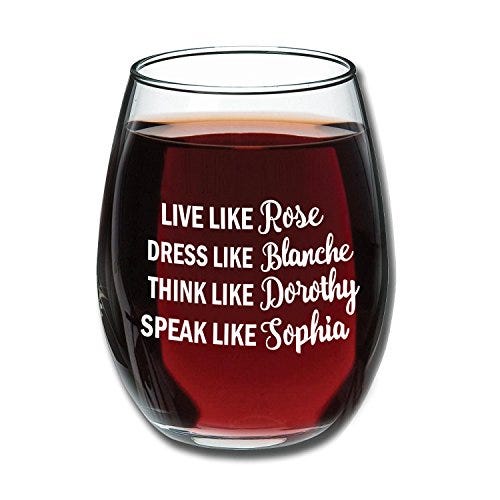 'Golden Girls' Wine Glass