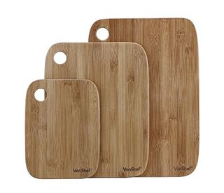 VonShef Wooden Chopping Board Set, 3 Pieces