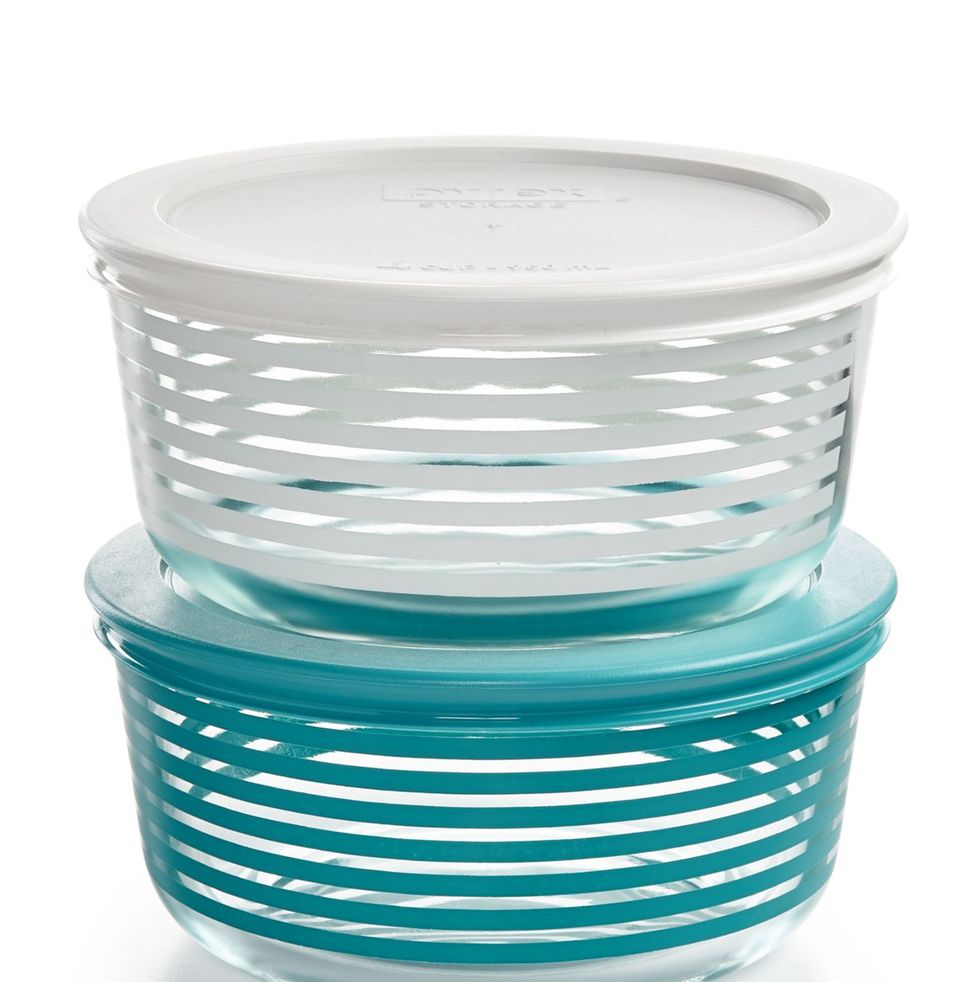  Pyrex Blue (2-Cup Pack of 3) Storage Round Dish with