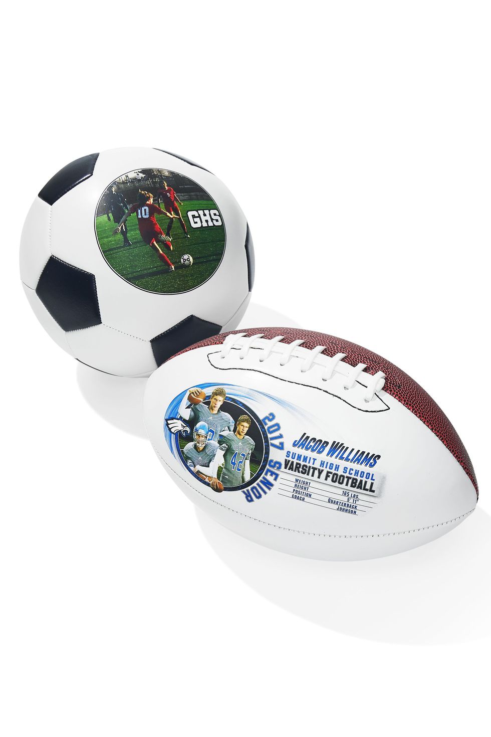 PhotoBall Full-Size Soccer Ball and Football