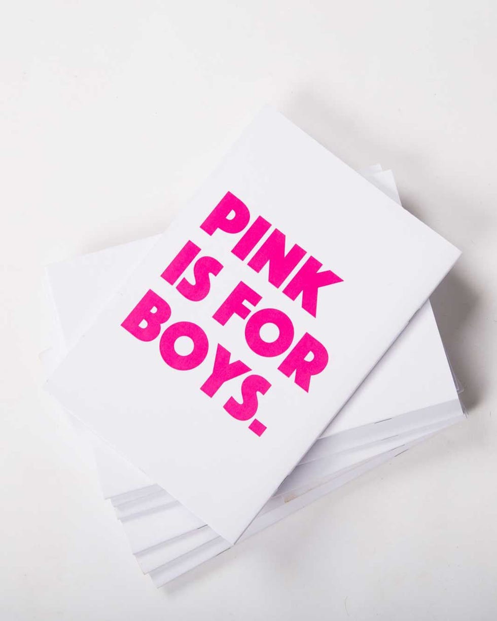 'Pink Is For Boys' Notebook 