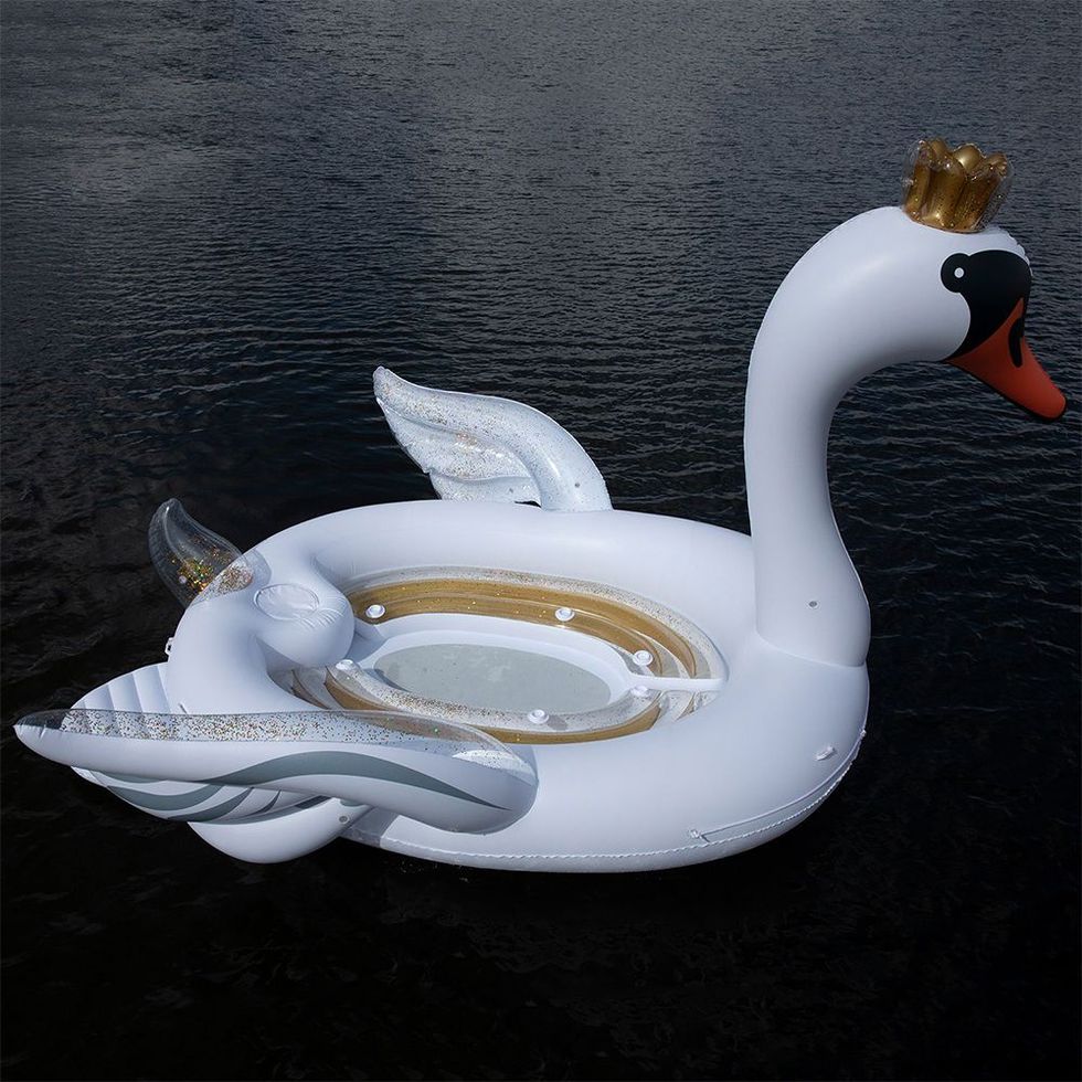 9-Foot Inflatable Swan Pool Float