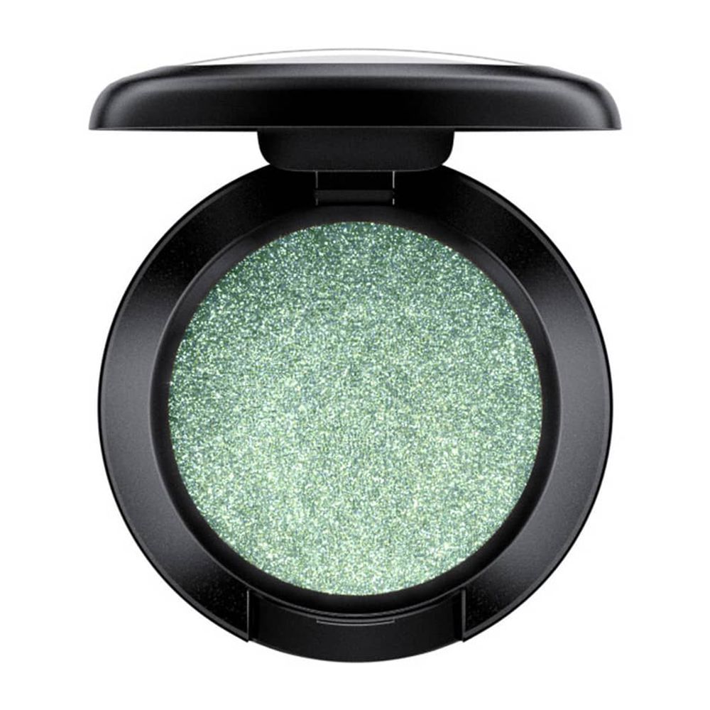 metallic green eyeshadow