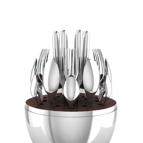 Mood 24-piece silver plated tableware service