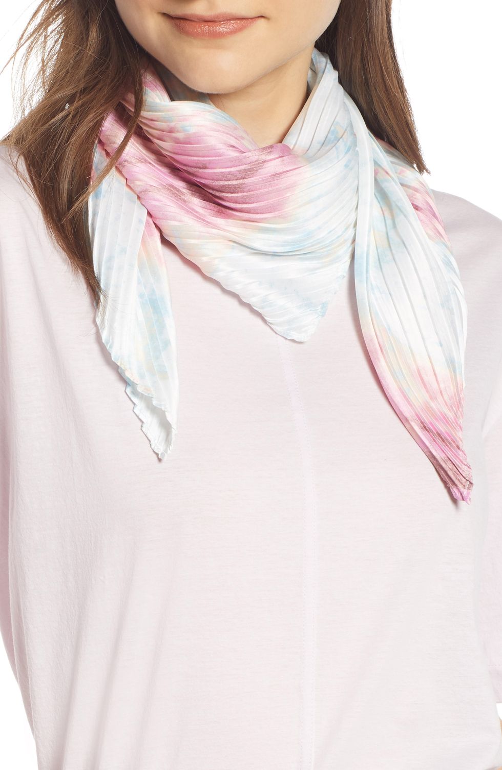 Pleated Square Scarf