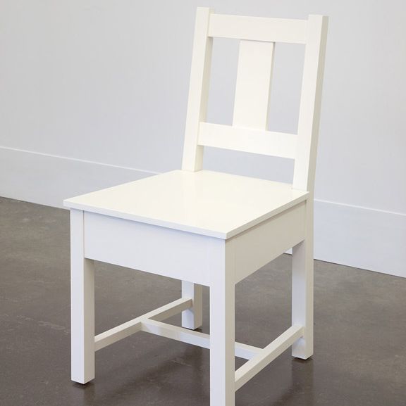 White Slatback Chair