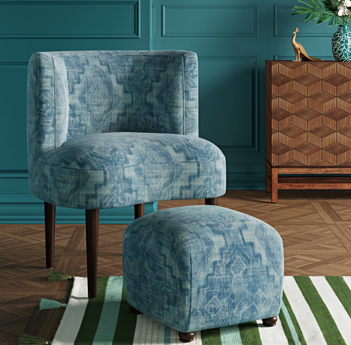 Clary Curved Back Accent Chair