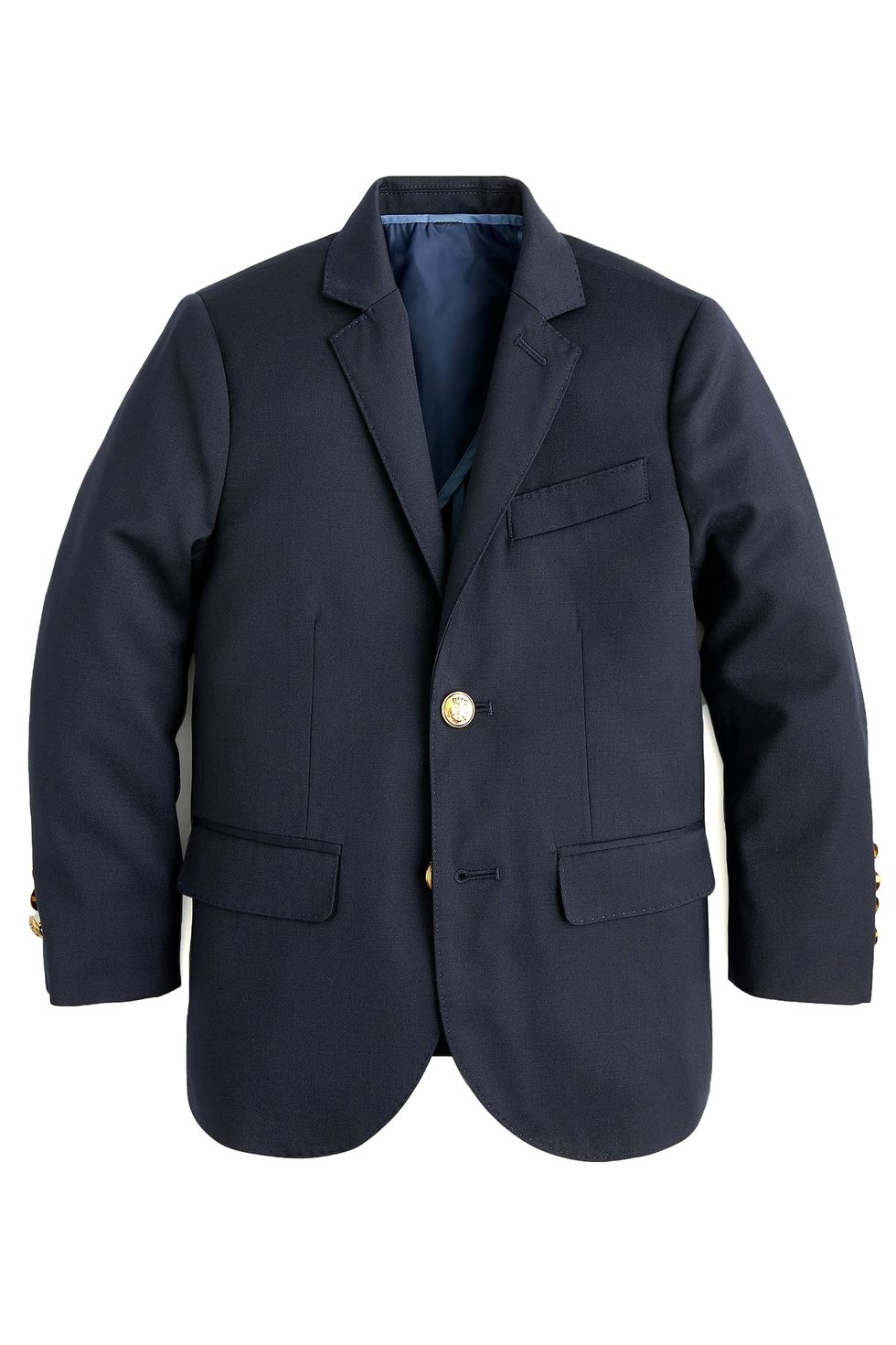Boys Ludlow Two-Button Blazer in Navy Wool