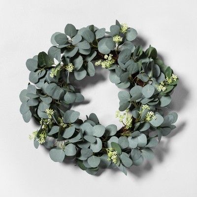 Eucaluptus with Seeds Faux Wreath