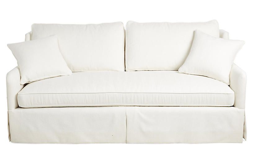 Tory 82 Sofa, White