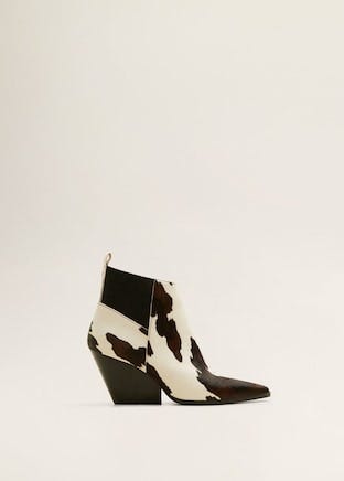 Leather Cowboy Ankle Boots