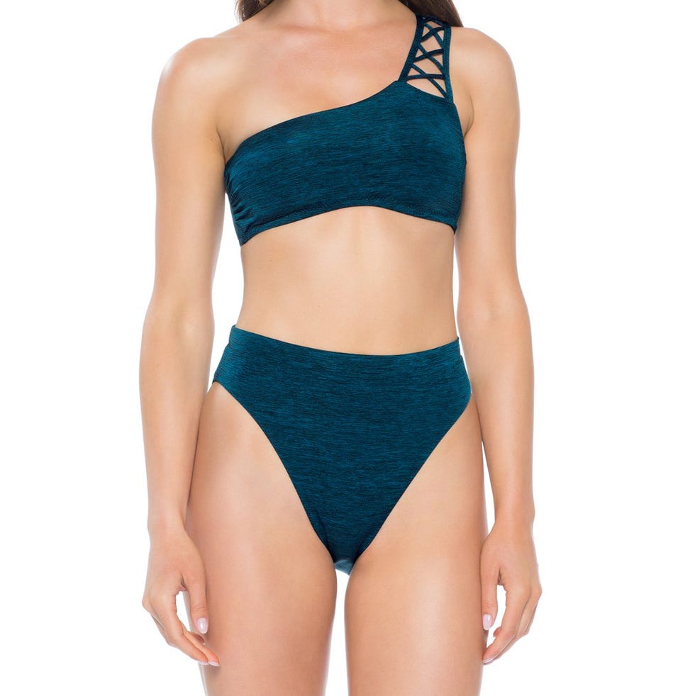 Lace-Up Asymmetrical Bikini 