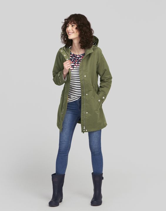 Joules raine mid 2025 length waterproof rain coat