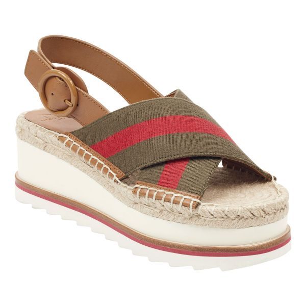 Marc fisher glenna outlet striped wedge sandal