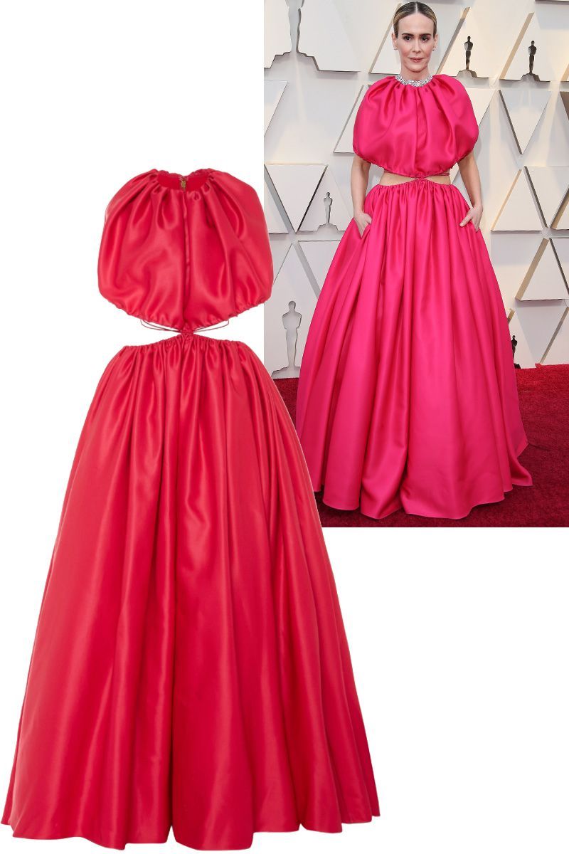 Sarah Paulson's pink cutout gown