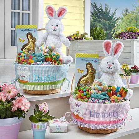 Personalised Easter Bunny Basket Easter Egg Hunt Easter Gifts