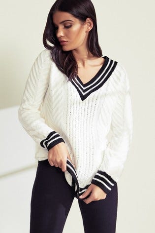 Dorothy Perkins V neck Cricket Jumper