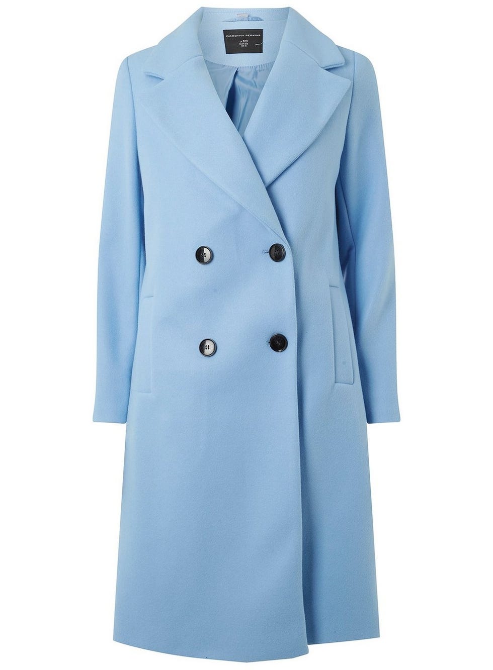 Blue Double Breasted Coat