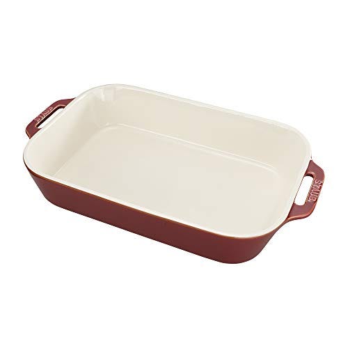 Staub 40511-889 Ceramics Rectangular Baking Dish 13x9-inch Rustic Red