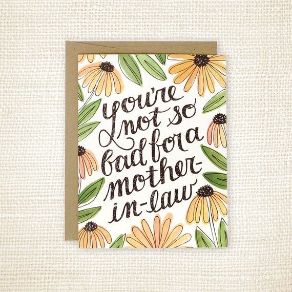 witandwhistle Mother's Day Card for Mother-in-Law