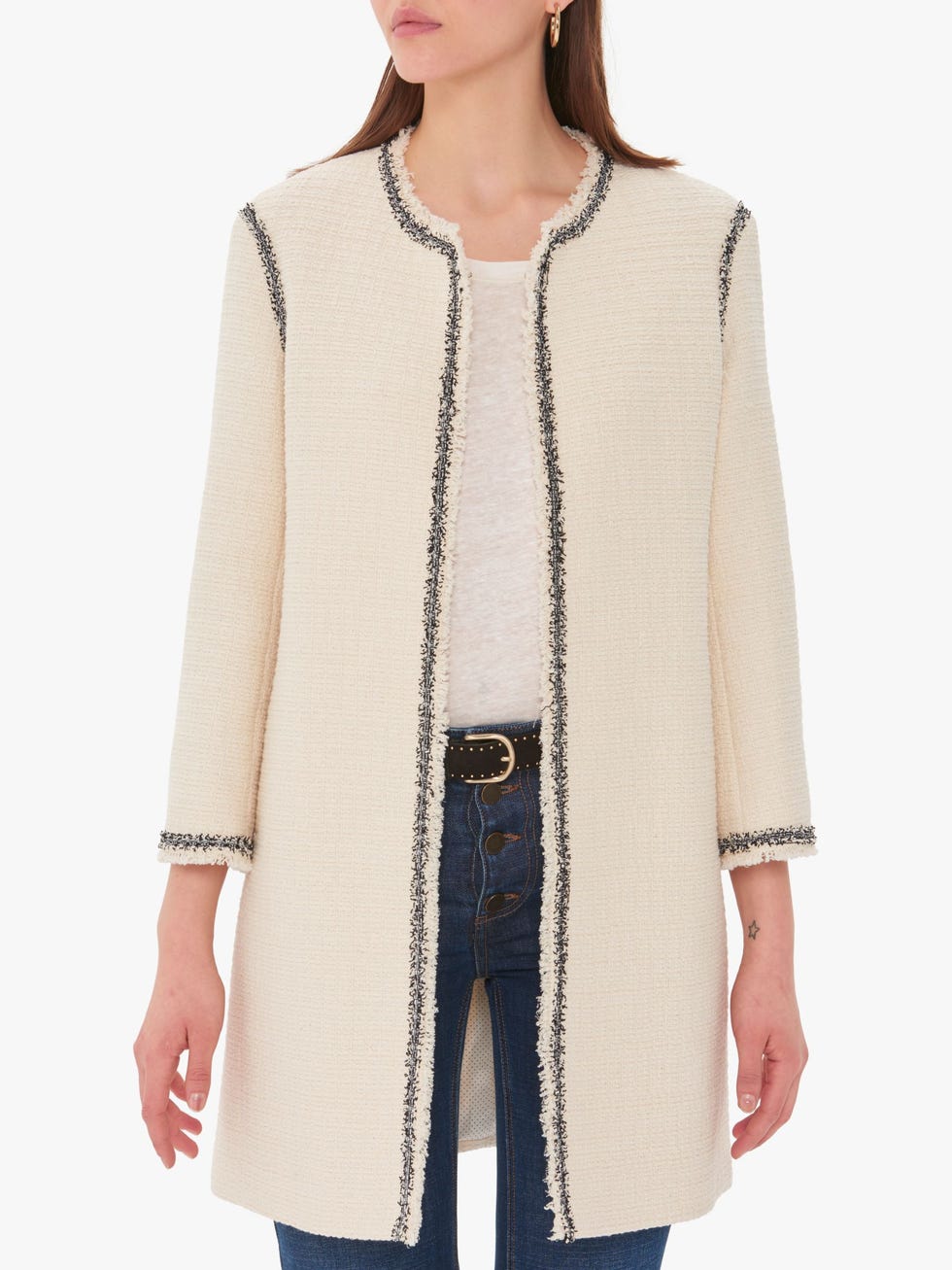 Gerard Darel Leonie Textured Coat, White
