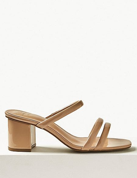 Wide Fit Multi Strap Mule Shoes