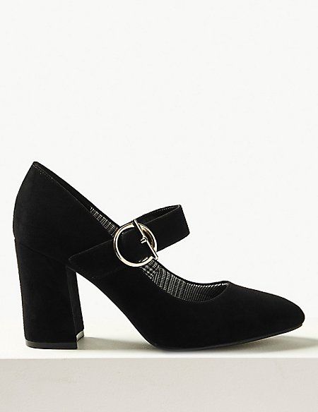 m&s black shoes