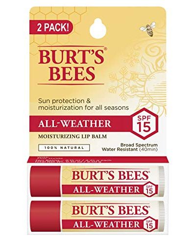 Burt's Bees 100% Natural All-Weather SPF 15 Moisturizing Lip Balm 