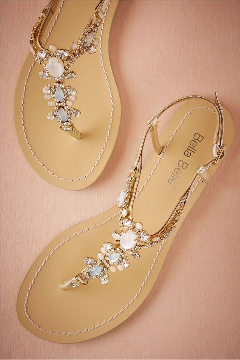 24 Chic Beach Wedding Shoes, Sandals and Wedges for Brides in 2019