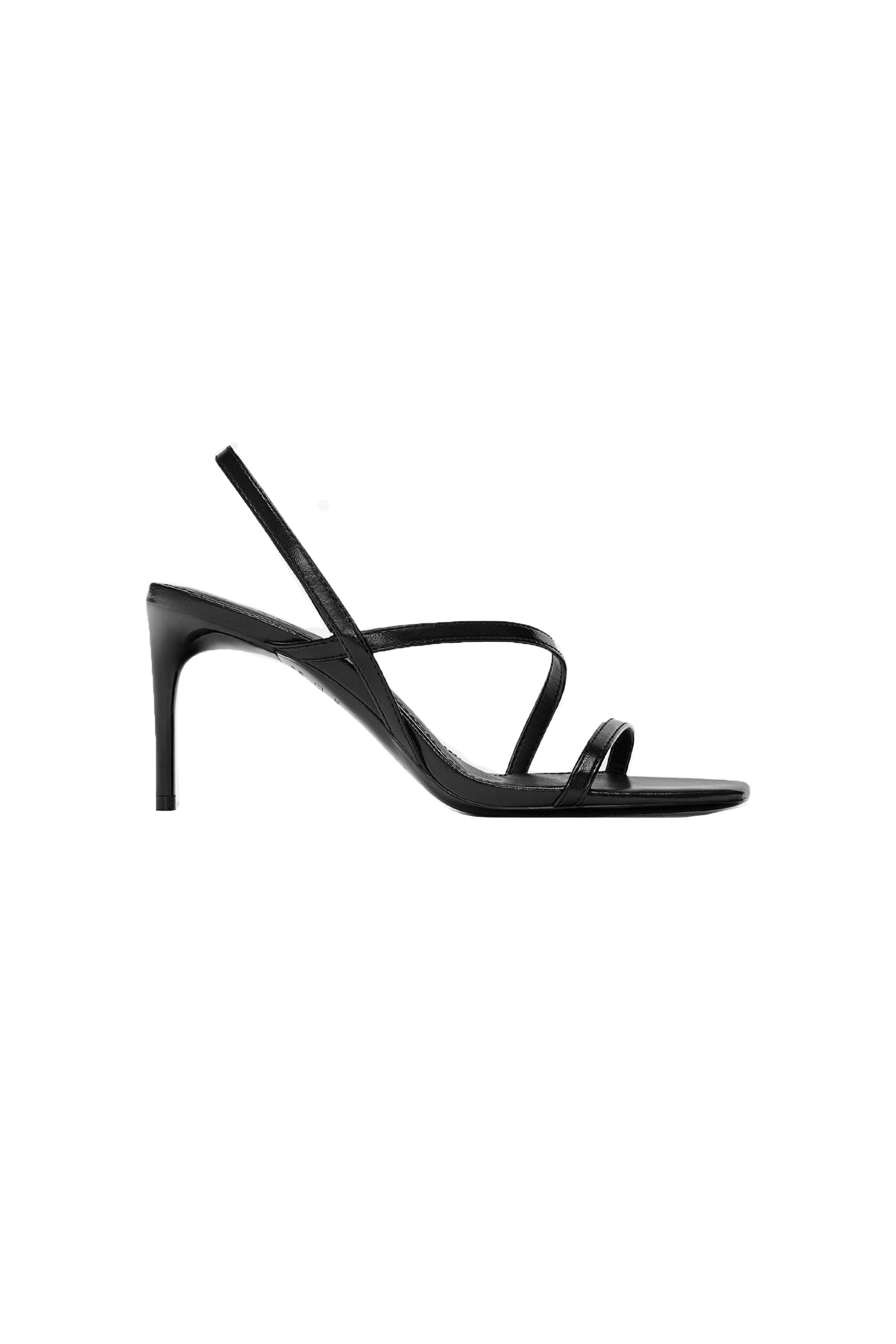 Zara Block Heel Ankle Strap Sandals in Black — UFO No More