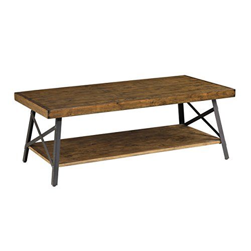 BEST COFFEE TABLE: Emerald Home Rustic Industrial Coffee Table