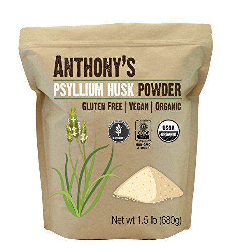 Anthony's Organic Psyllium Husk Powder (1.5lb), Gluten Free, Non-GMO, (24 oz)
