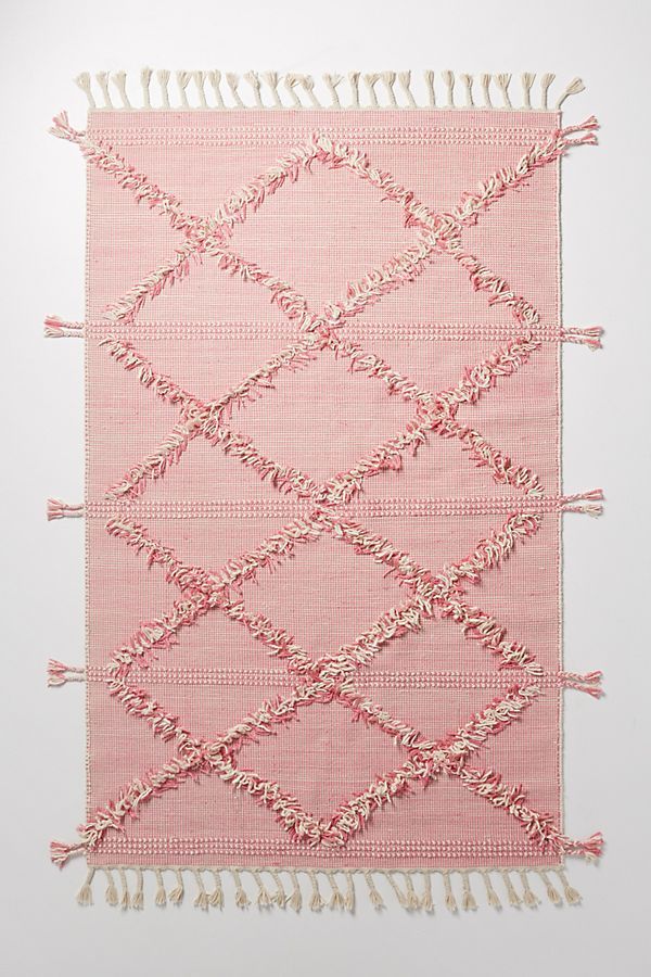 Pink Blanca Wool Rug 