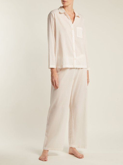 Pour Les Femmes Polka dot-Print Cotton Pyjamas, £155
