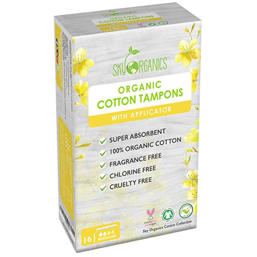 Pure Cotton Regular and Super Absorbency Unscented Organic Cotton Tampons  with Plastic Applicator