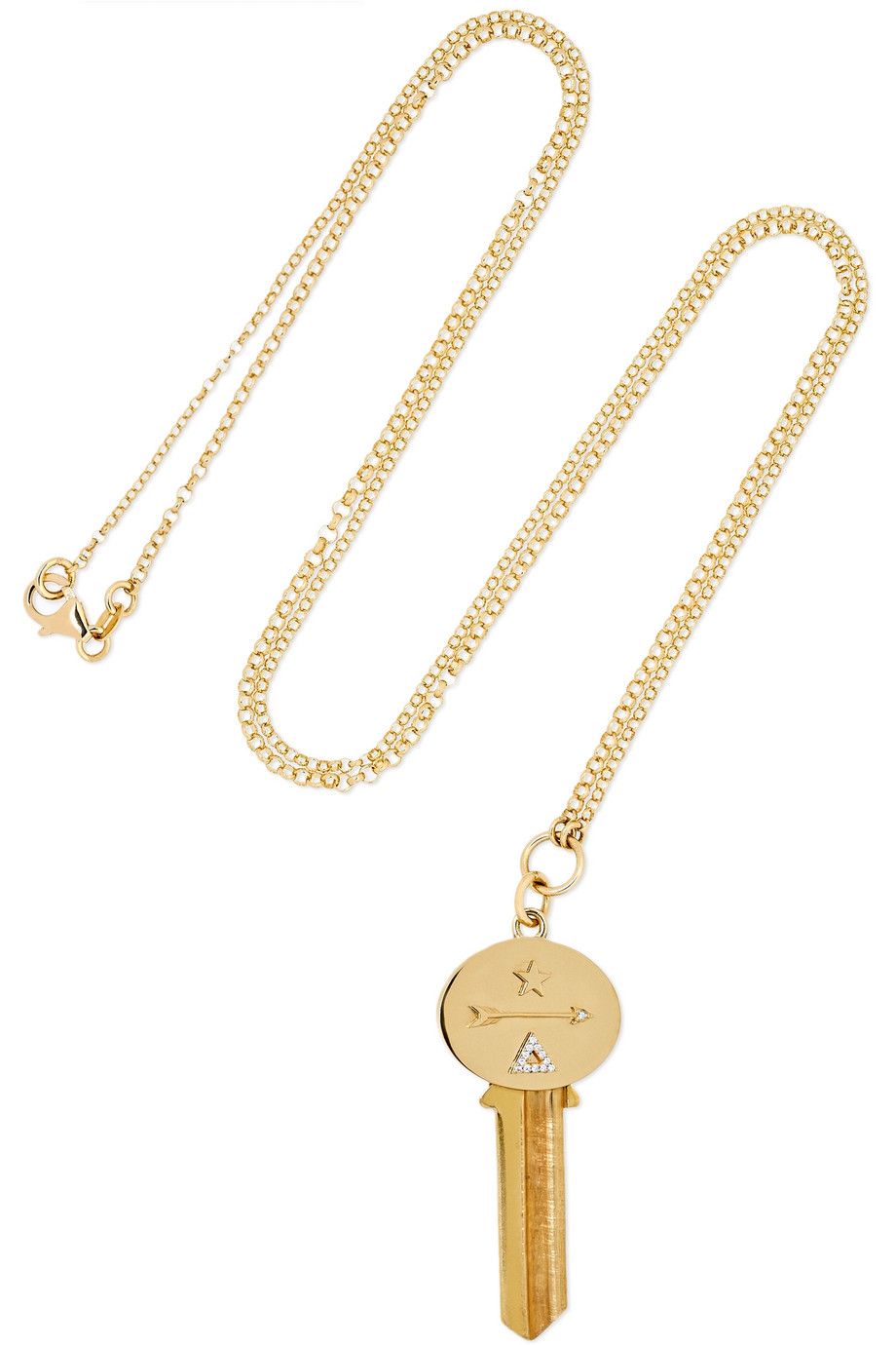 Dream 18-karat Gold, Brass and Diamond Necklace