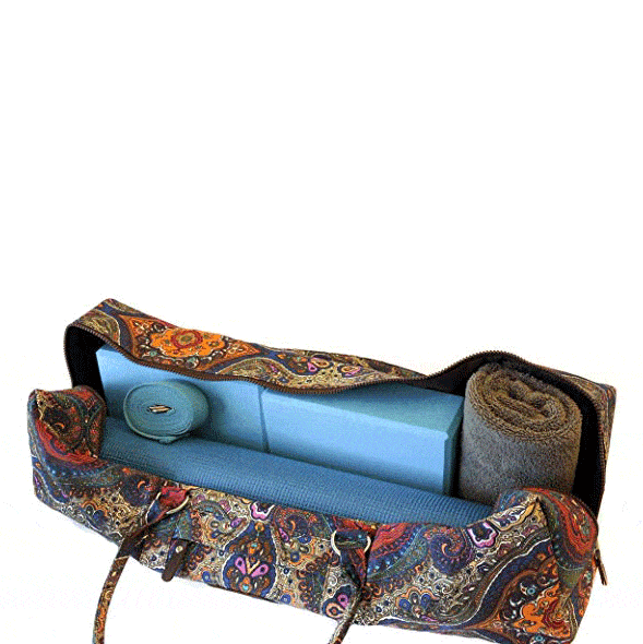 Extra Large Yoga Mat Bag, Large Size Yoga Mat Carrier, Blue and Green Yoga  Tote With Pockets, Zippered Yoga Bag With Block Pocket, Gift Idea 