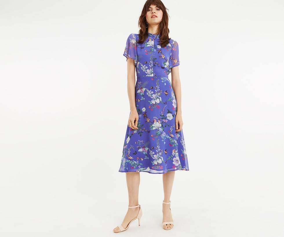 Bloom Chiffon Midi Dress 