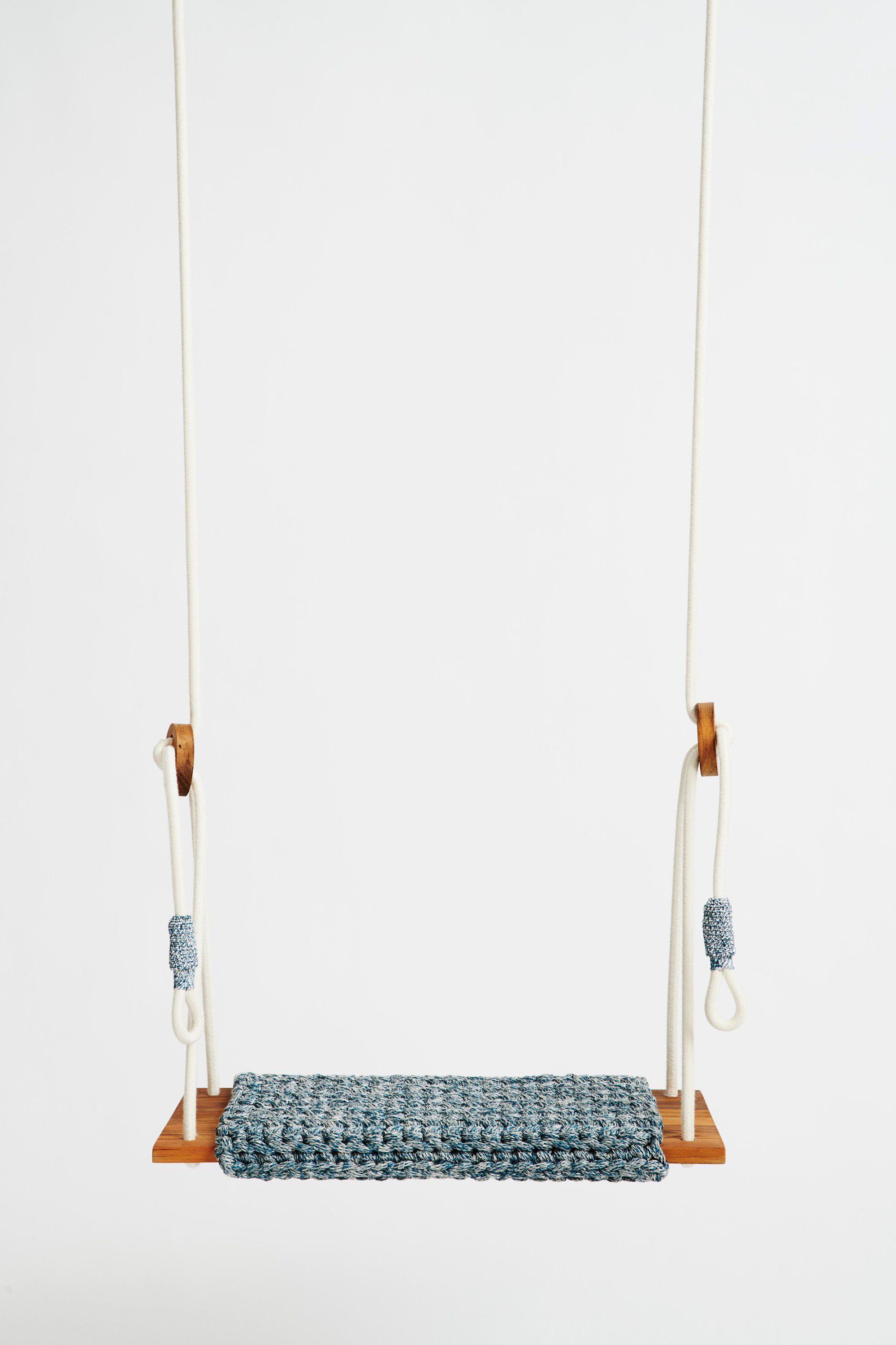 Indoor Swing With Crochet Seat Cover