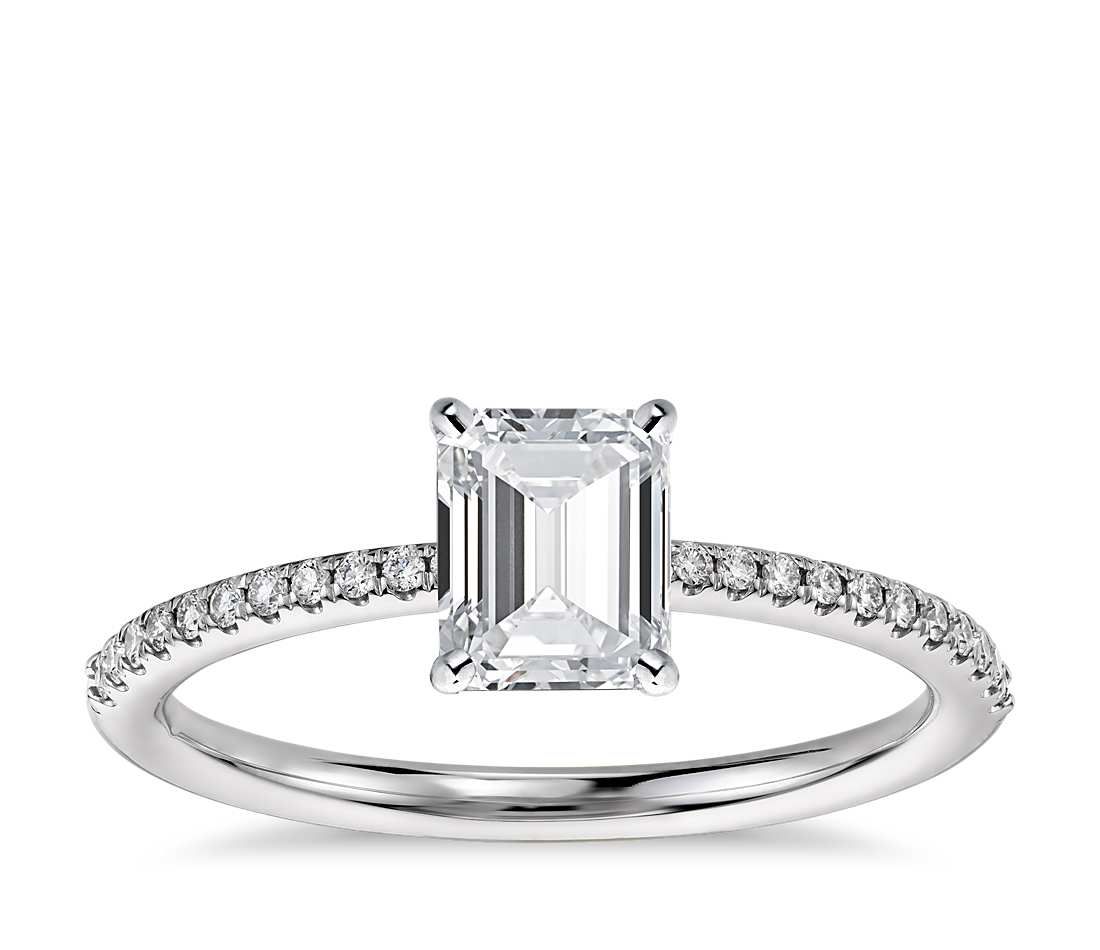 Micropavé Diamond Engagement Ring