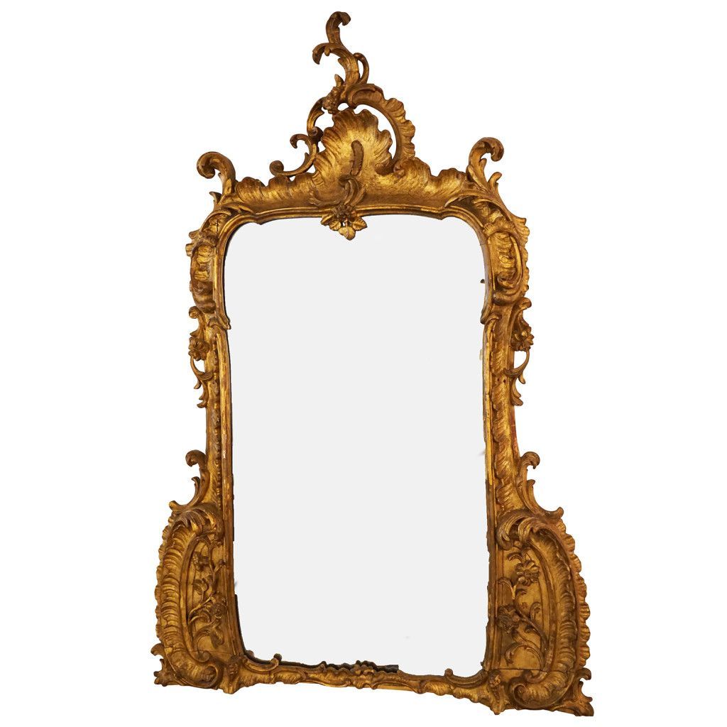 Italian 18th Century Carved Rococo Mirror