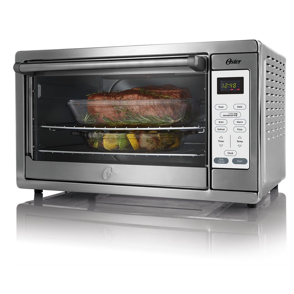  Oster Toaster Oven, 7-in-1 Countertop Toaster Oven, 10.5 x 13  Fits 2 Large Pizzas, Stainless Steel : Home & Kitchen