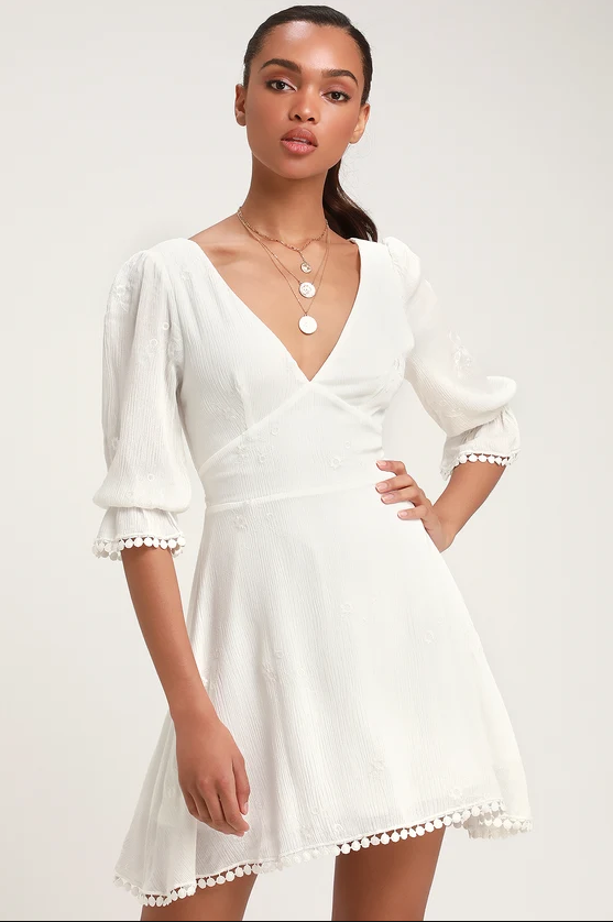 white dresses for graduation